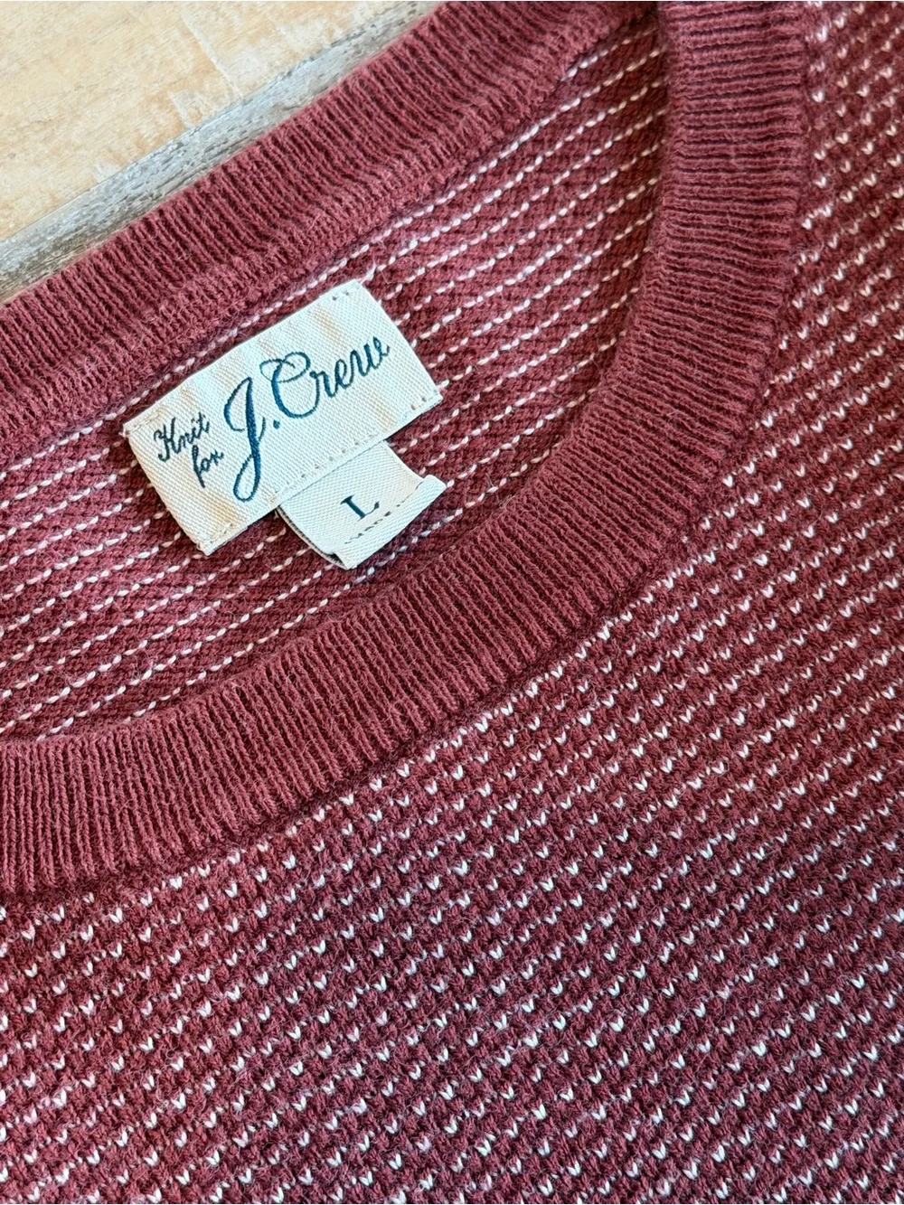 J. Crew Women’s Textured Crewneck Sweater in Wine